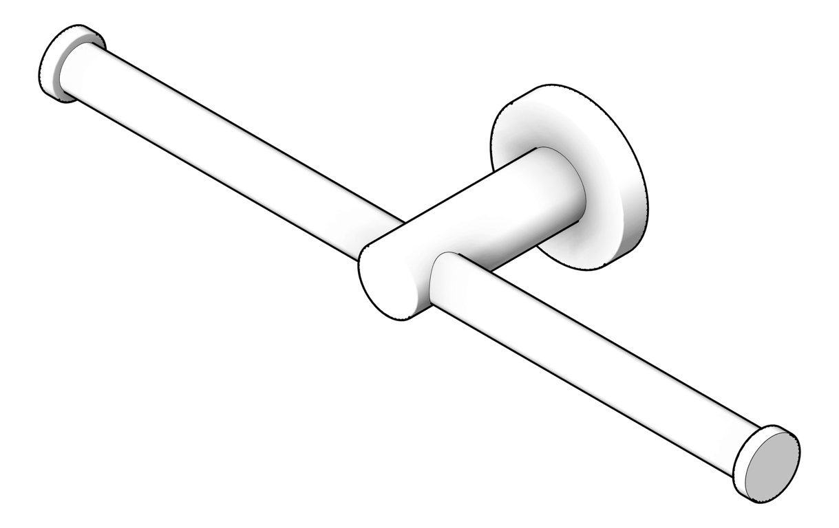 Image of ToiletRollHolder Double Phoenix Radii RoundPlate