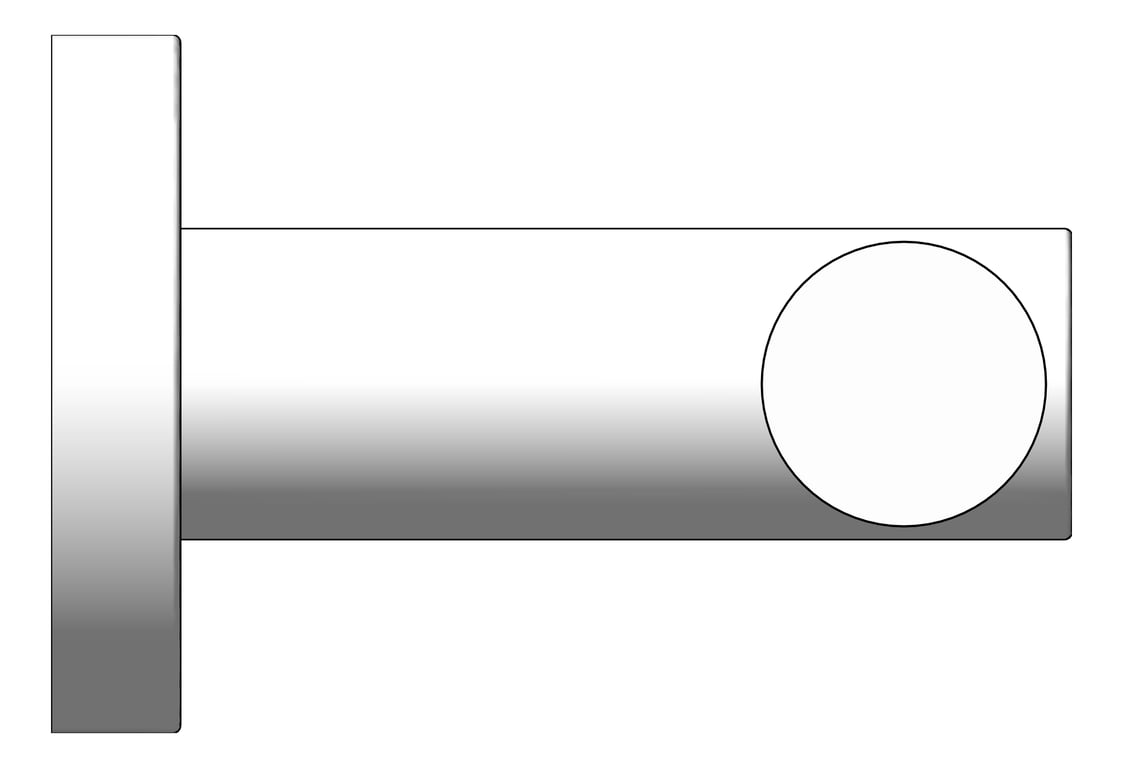 Left Image of ToiletRollHolder Double Phoenix Radii RoundPlate