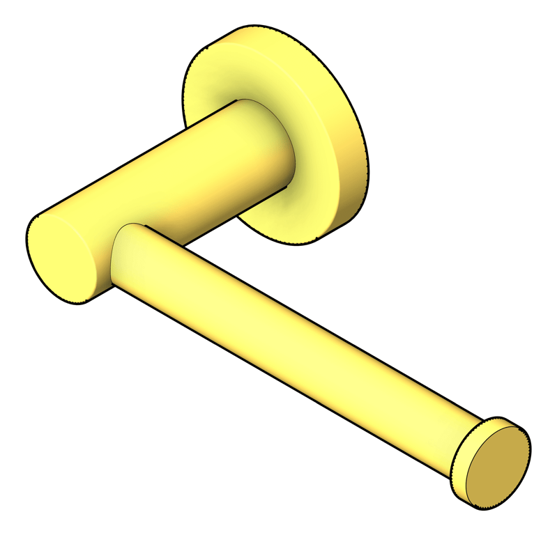 Image of ToiletRollHolder Single Phoenix Radii RoundPlate