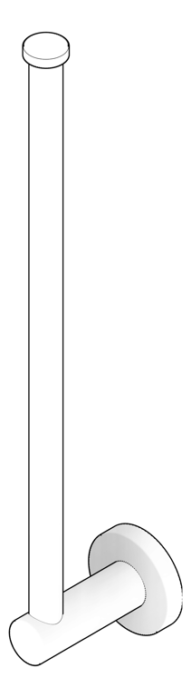 3D Documentation Image of ToiletRollHolder Single Phoenix Radii Spare RoundPlate