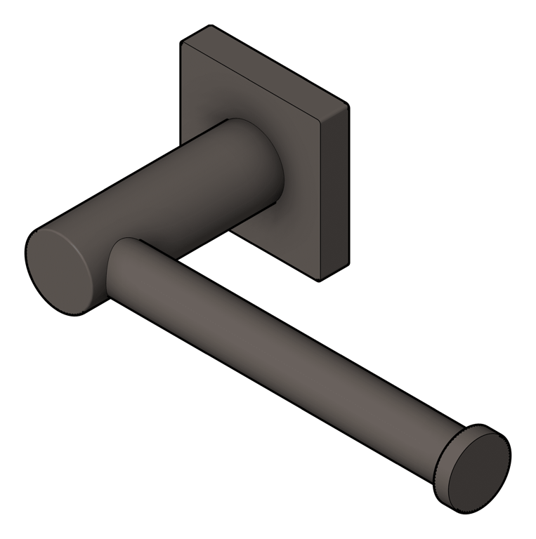 Image of ToiletRollHolder Single Phoenix Radii SquarePlate