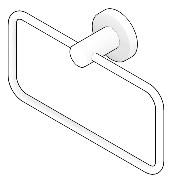 3D Documentation Image of TowelHolder Hand Phoenix Radii RoundPlate