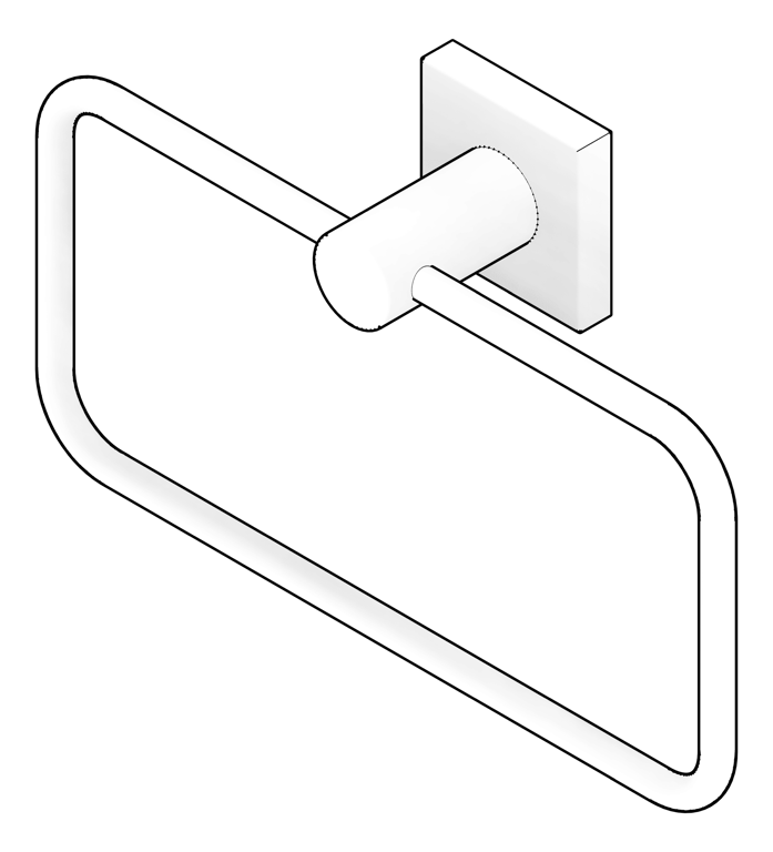 3D Documentation Image of TowelHolder Hand Phoenix Radii SquarePlate