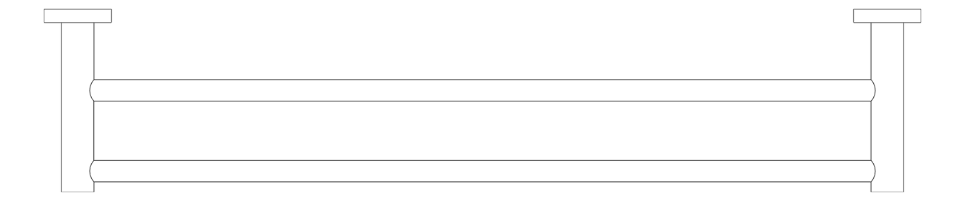 Plan Image of TowelRail Double Phoenix Radii 600 SquarePlate