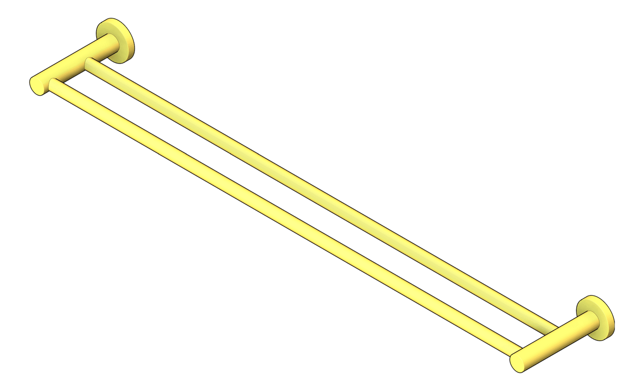 Image of TowelRail Double Phoenix Radii 800 RoundPlate