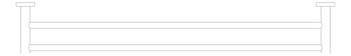 Plan Image of TowelRail Double Phoenix Radii 800 SquarePlate