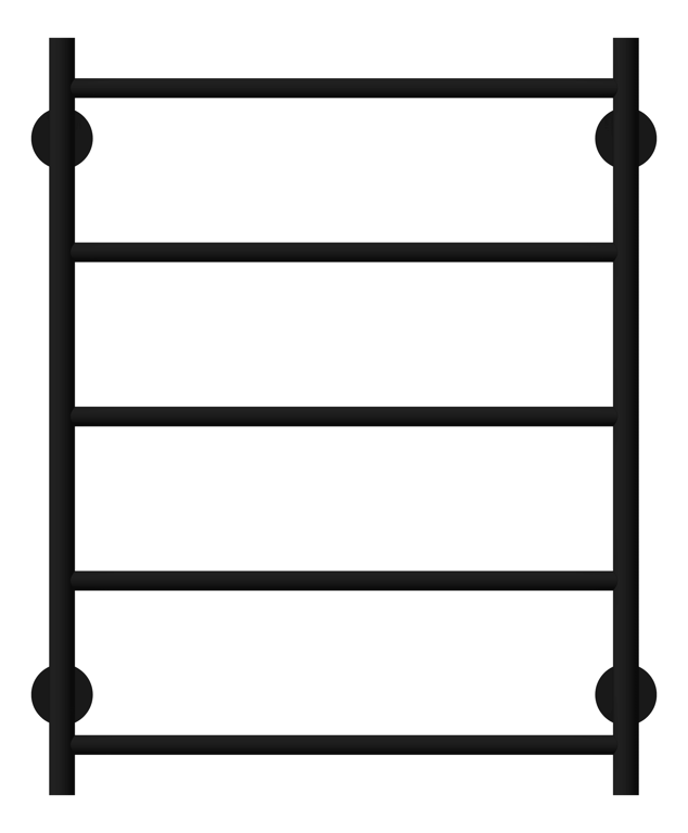 Front Image of TowelRail Ladder Phoenix Radii 550 RoundPlate