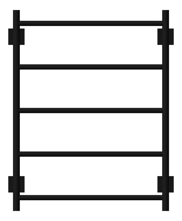 Front Image of TowelRail Ladder Phoenix Radii 550 SquarePlate