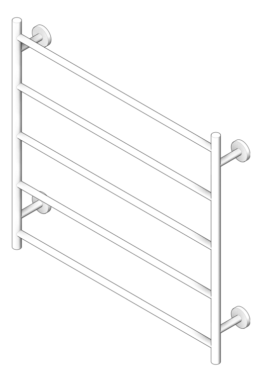 Navigate to TowelRail Ladder Phoenix Radii 750 RoundPlate