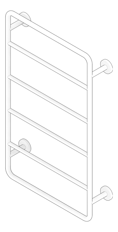 3D Documentation Image of TowelRail Ladder Phoenix VividSlimline