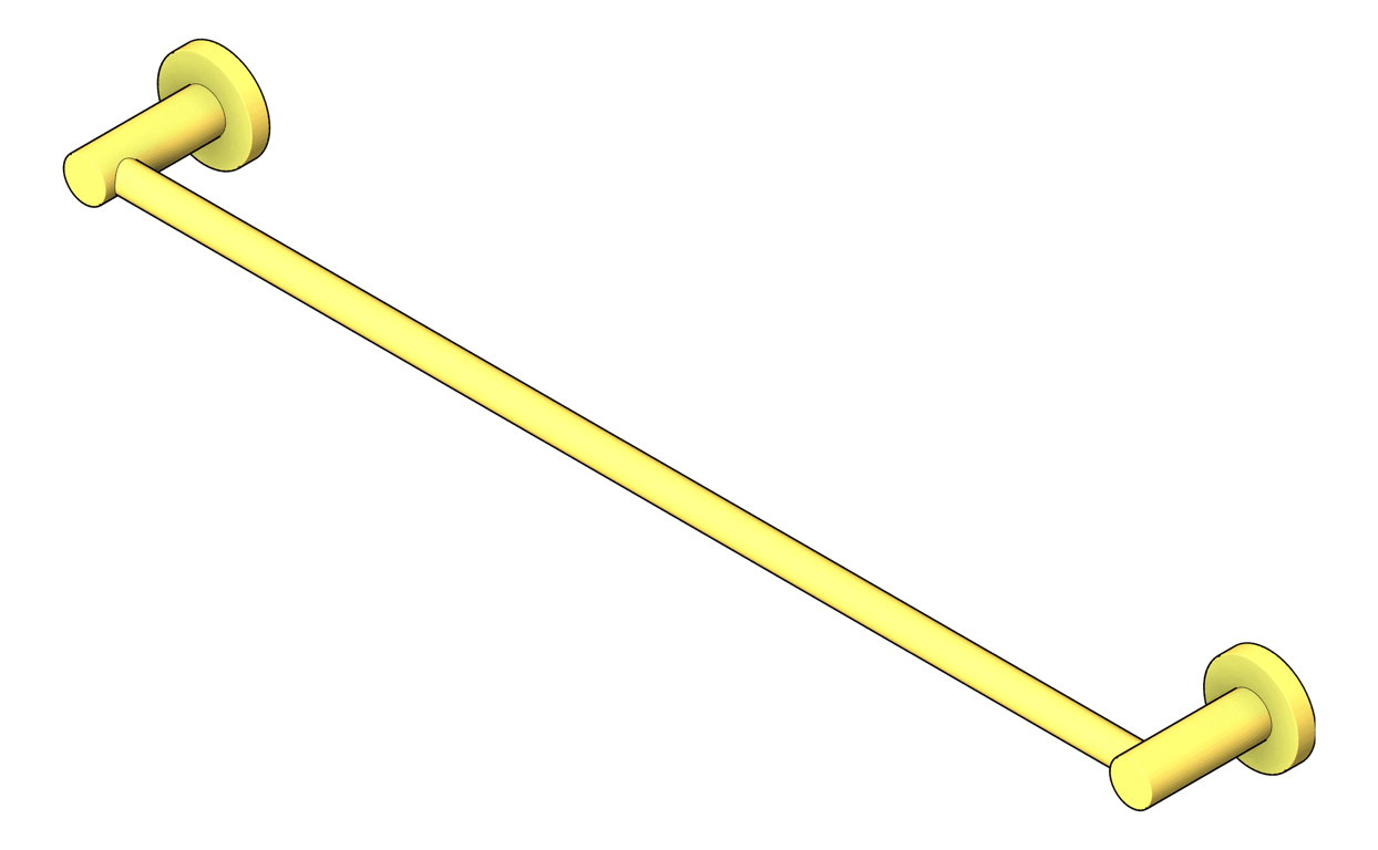 Navigate to TowelRail Single Phoenix Radii 600 RoundPlate