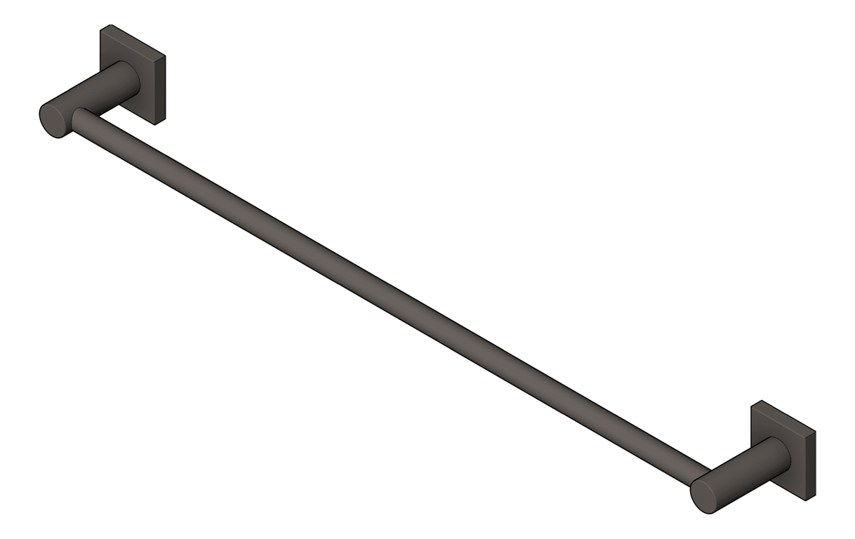 Navigate to TowelRail Single Phoenix Radii 600 SquarePlate