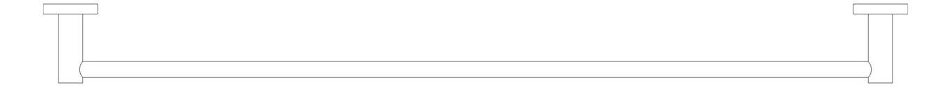 Plan Image of TowelRail Single Phoenix Radii 800 RoundPlate