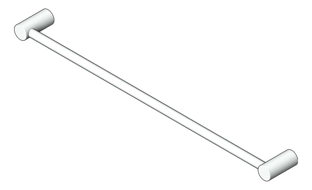 Navigate to TowelRail Single Phoenix VividSlimline 600 RoundPlate