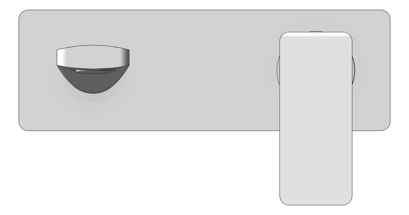 Front Image of MixerSet Wall Phoenix Enviro316 Basin Bath 200mm