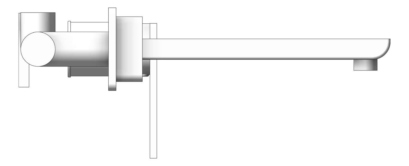 Left Image of MixerSet Wall Phoenix Gloss Basin