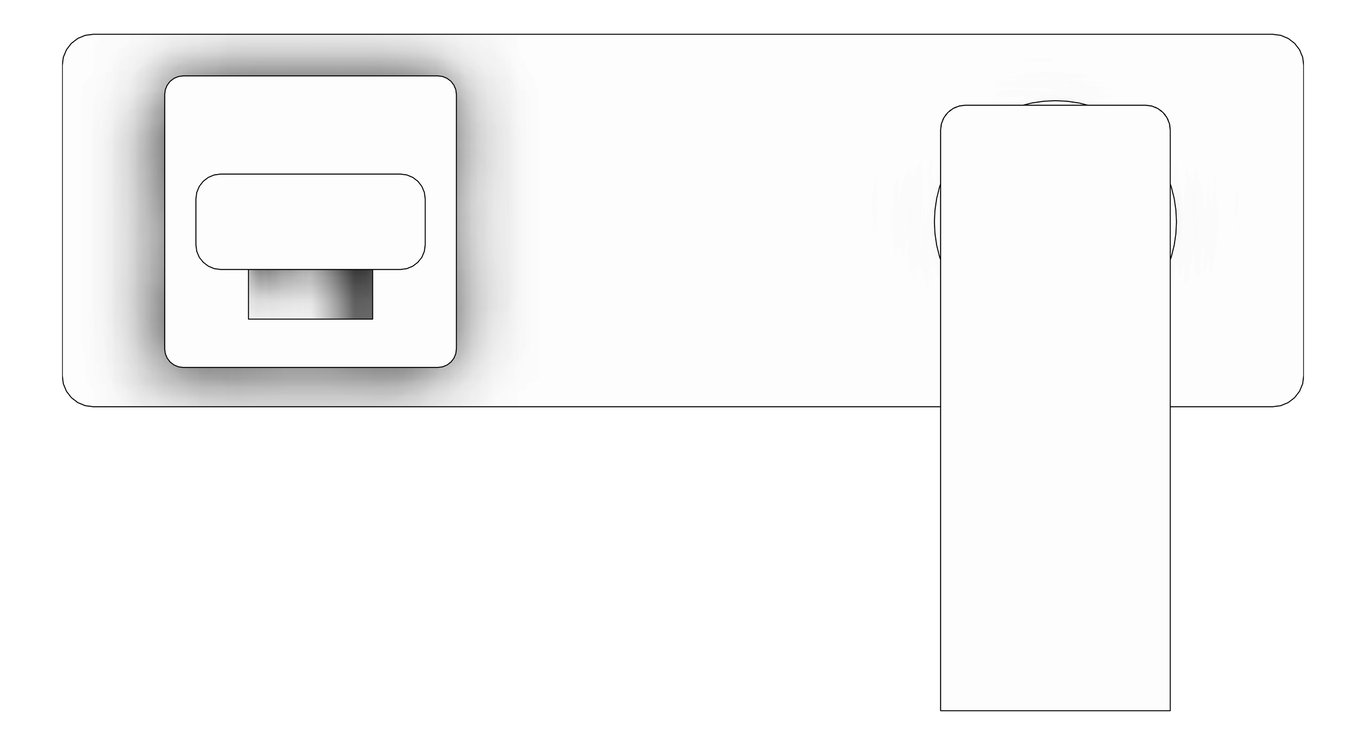 Front Image of MixerSet Wall Phoenix Radii Basin