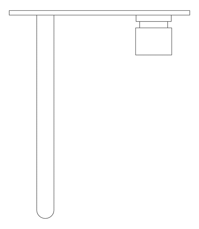 Plan Image of MixerSet Wall Phoenix VividSlimline Bath 230mm