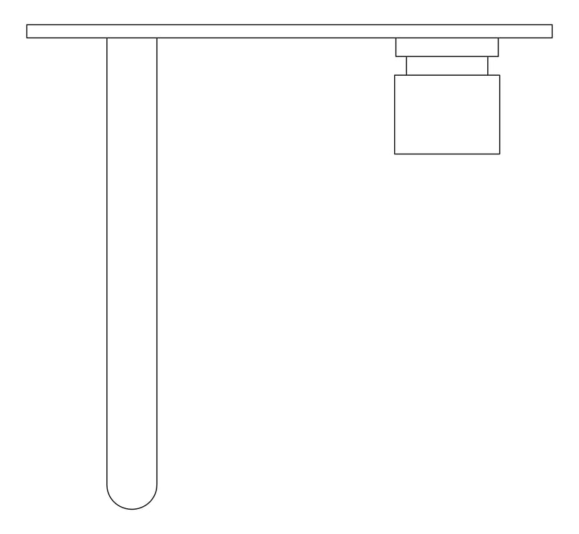 Plan Image of MixerSet Wall Phoenix VividSlimline Bath Curved 180mm