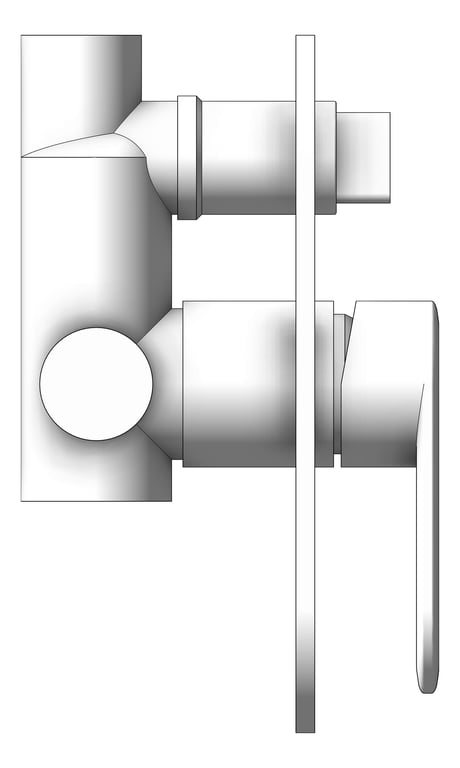 Left Image of MixerTap Wall Phoenix Cerchio Diverter