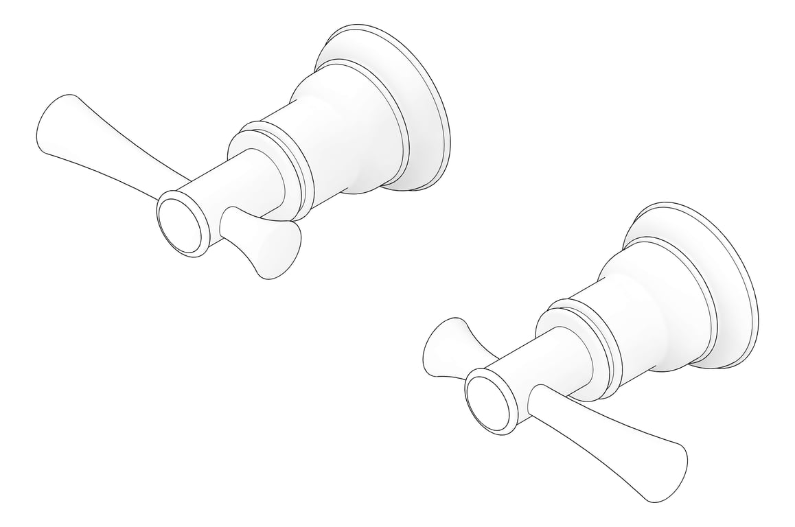 3D Documentation Image of MixerTap Wall Phoenix Cromford ExtendedSpindles 15mm