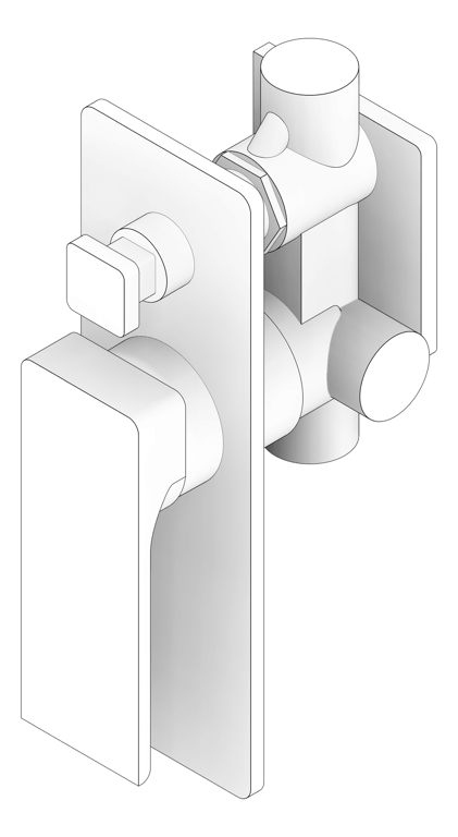 3D Documentation Image of MixerTap Wall Phoenix Gloss Diverter