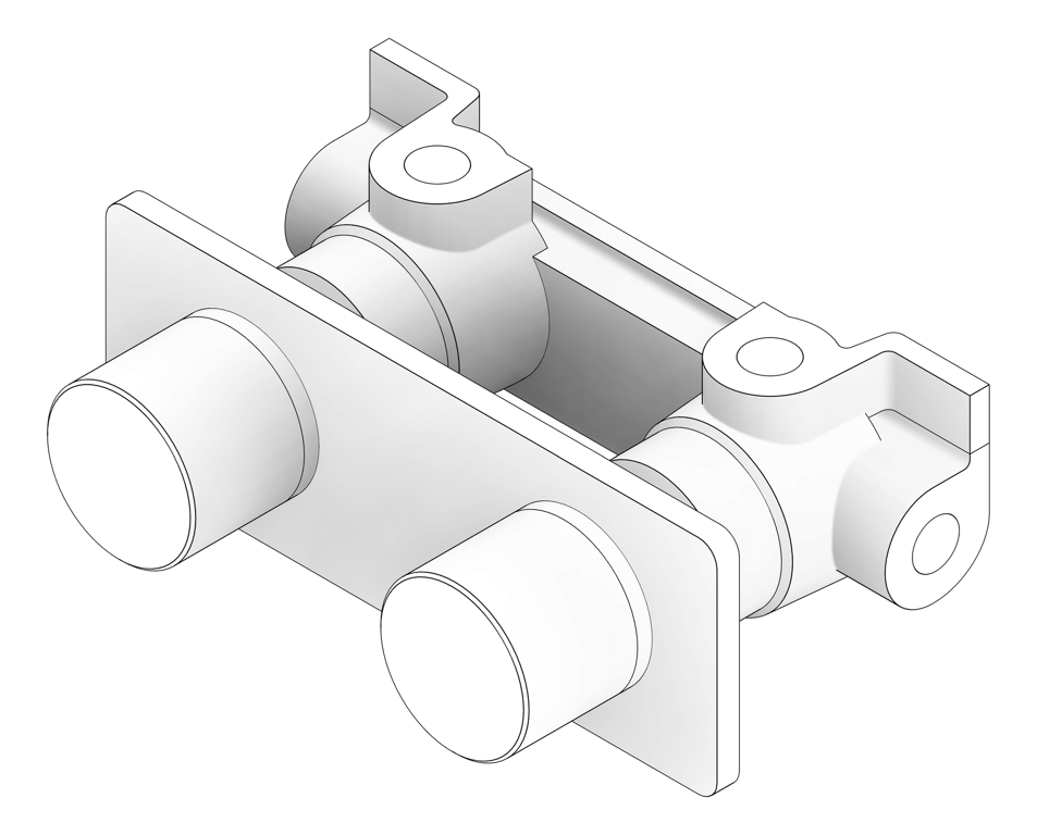 3D Documentation Image of MixerTap Wall Phoenix Toi Twin