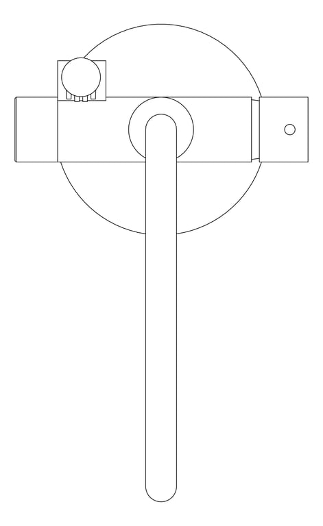 Plan Image of Mixer Bath Phoenix VividSlimline FloorMount HandShower