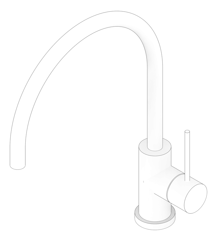 3D Documentation Image of Mixer Sink Phoenix VividSlimline Gooseneck 220