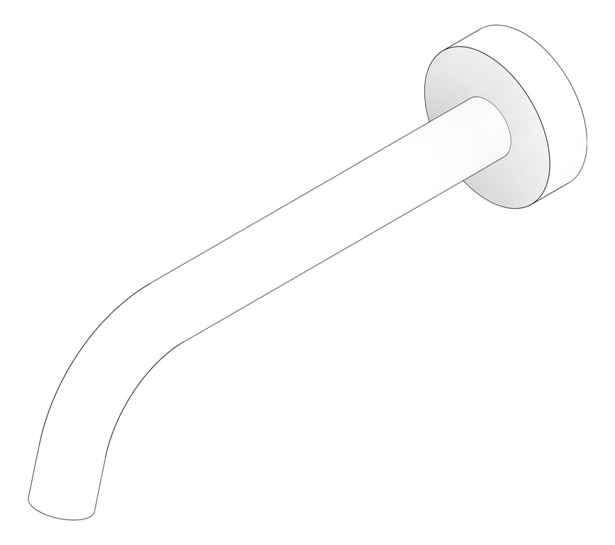 3D Documentation Image of Spout Wall Phoenix VividSlimline Basin Curved 180mm