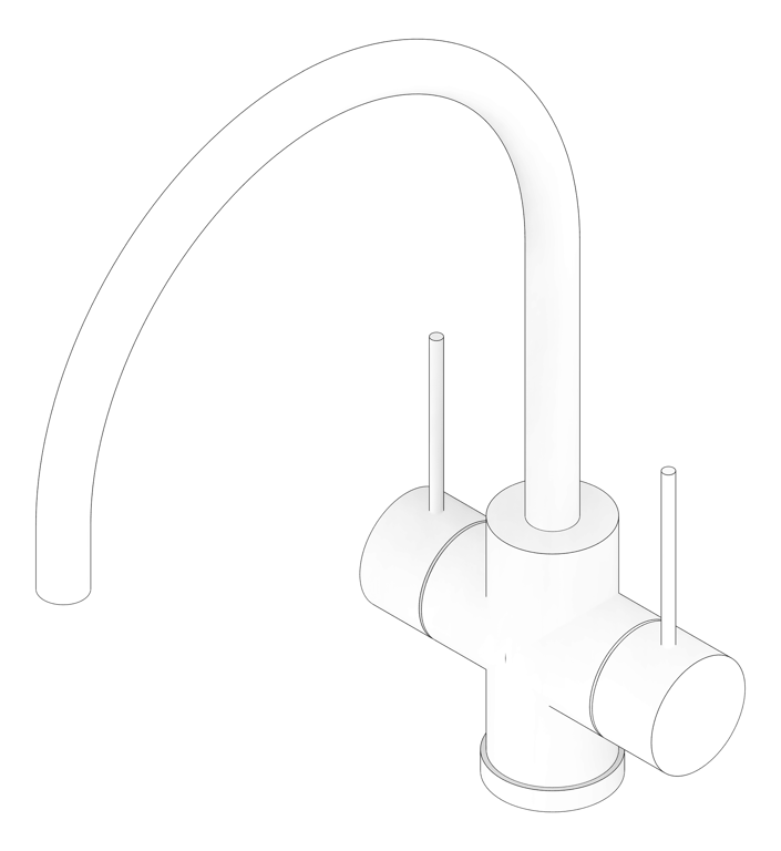 3D Documentation Image of TapSet Sink Phoenix VividSlimline 220