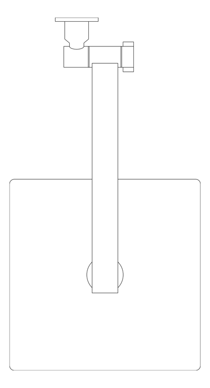 Plan Image of Shower Head Phoenix Lexi 200mmSquareRose UniversalArm