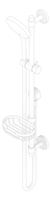 3D Documentation Image of Shower Rail Phoenix Vivid Premium