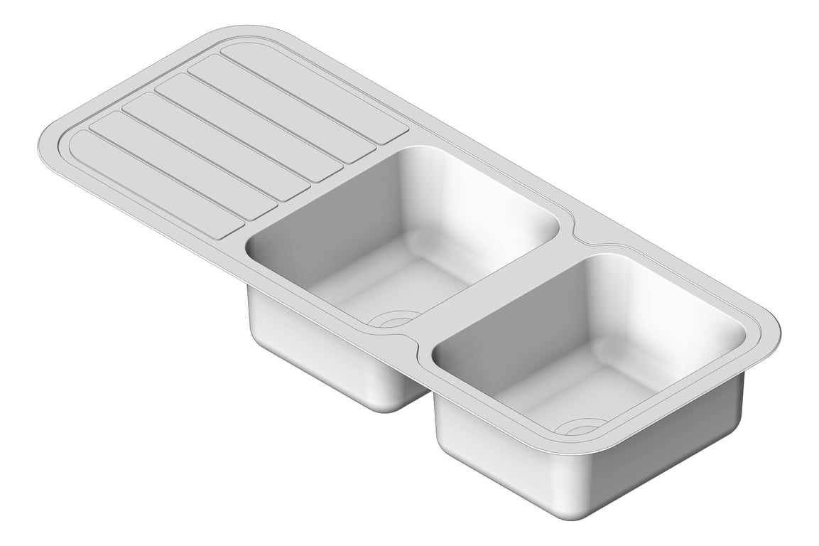 Navigate to Sink Kitchen Phoenix 1000Series Double Drainer Right
