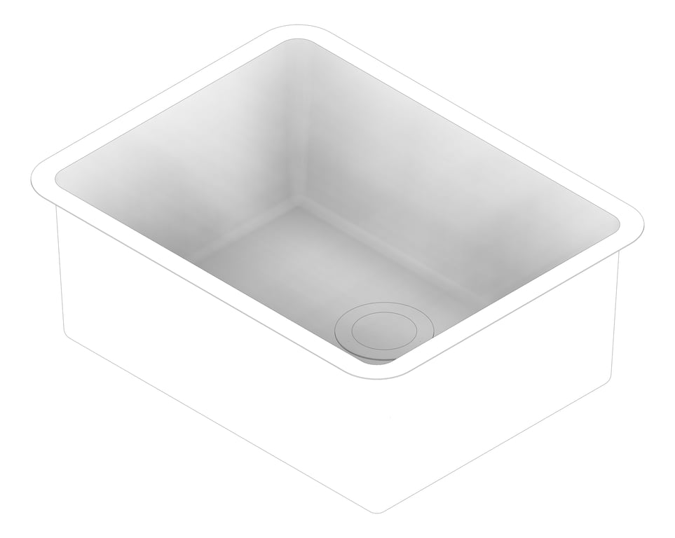 3D Documentation Image of Sink Kitchen Phoenix 2000Series Single Large