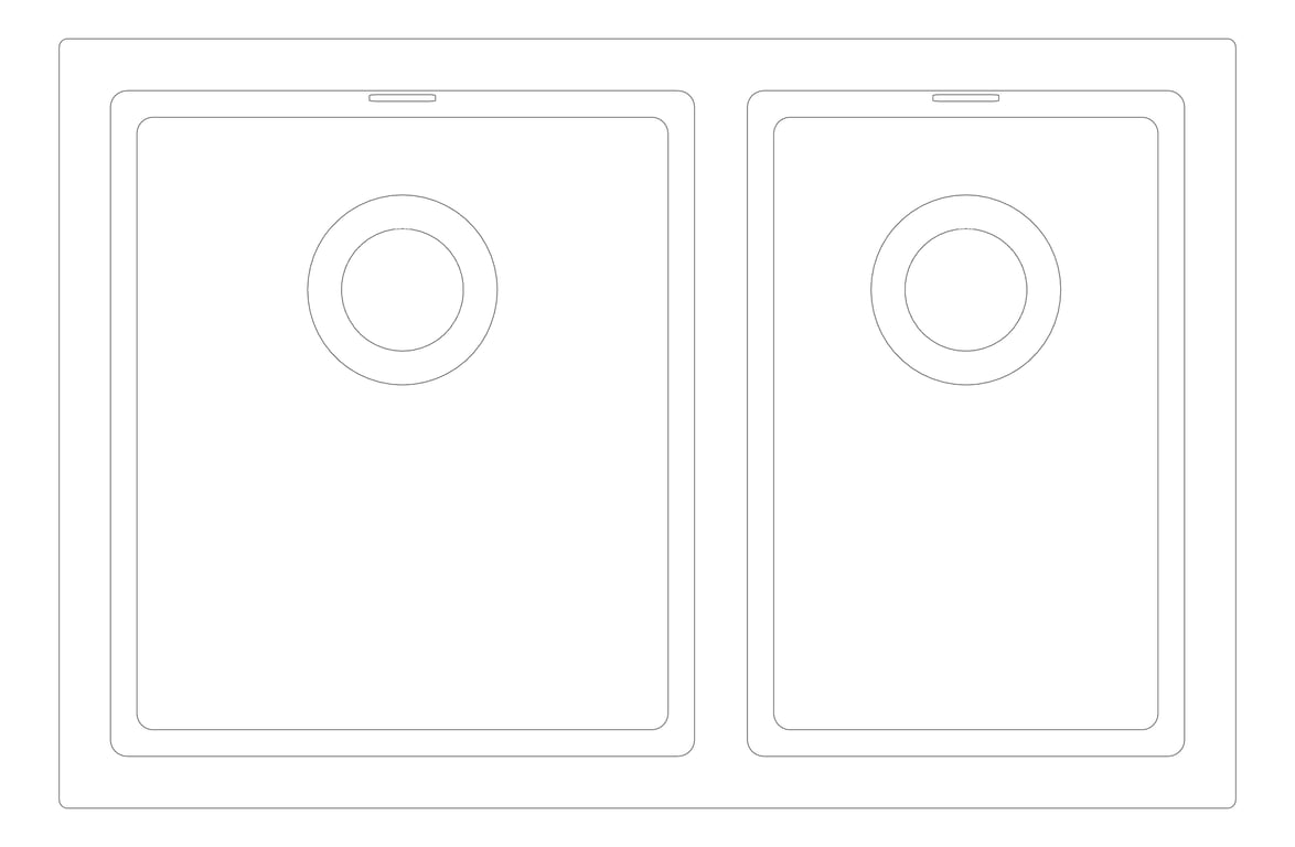 Plan Image of Sink Kitchen Phoenix 5000Series OneAndThreeFourth Left