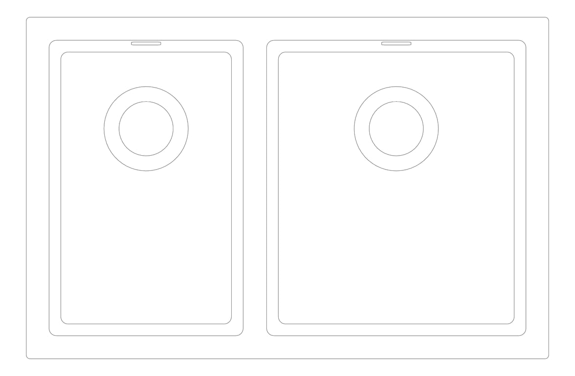 Plan Image of Sink Kitchen Phoenix 5000Series OneAndThreeFourth Right