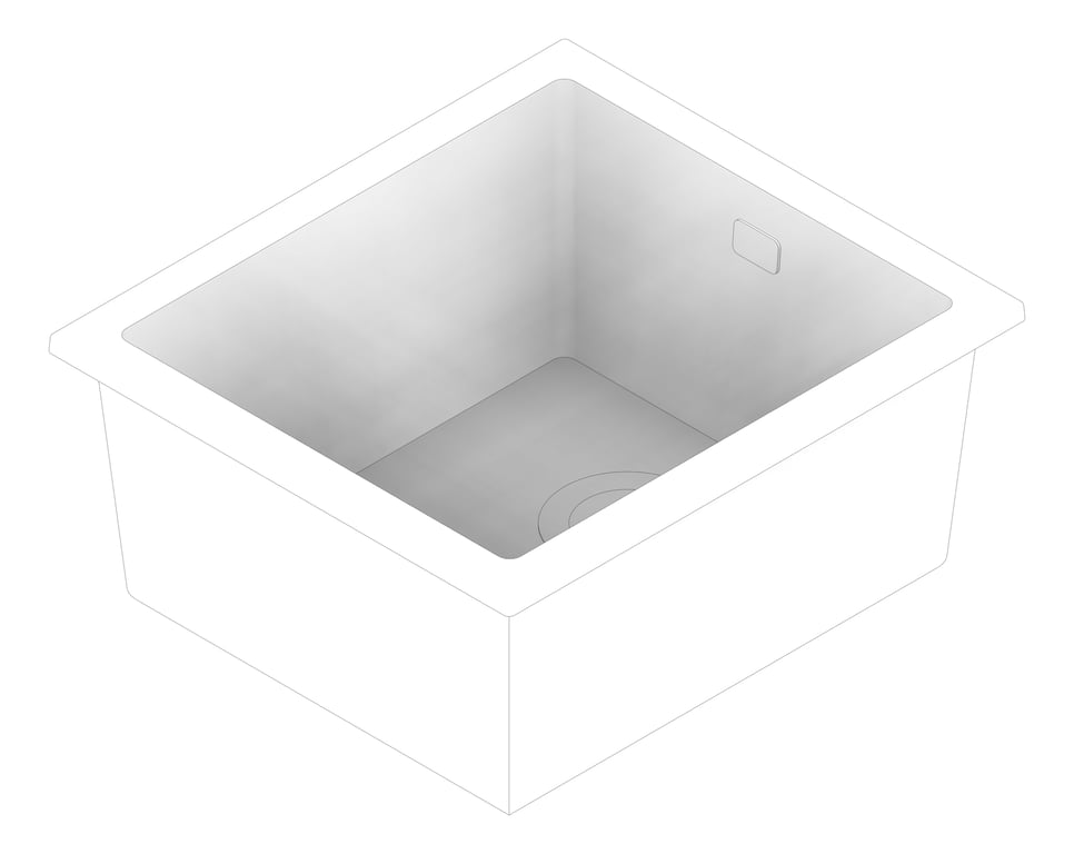 3D Documentation Image of Sink Kitchen Phoenix 5000Series Single