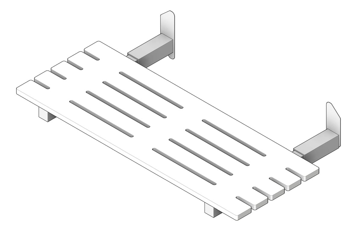 Navigate to ShowerSeat Folding Plumbline Progetto Slatted