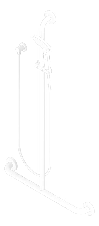 3D Documentation Image of Shower Rail Plumbline Progetto Slider