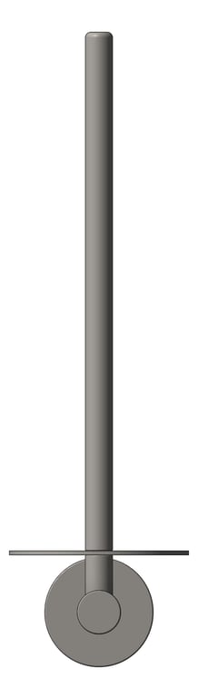 Front Image of ToiletRollHolder SurfaceMount Plumbline Buddy Progetto Vertical