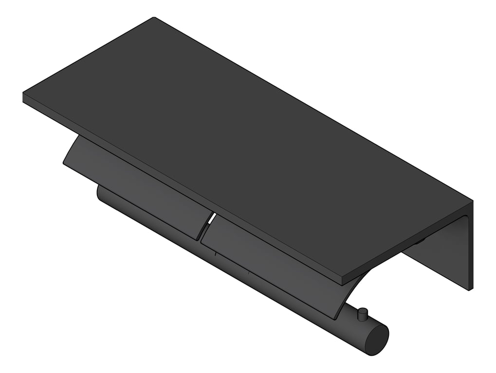 ToiletRollHolder SurfaceMount Plumbline Progetto Double Shelf