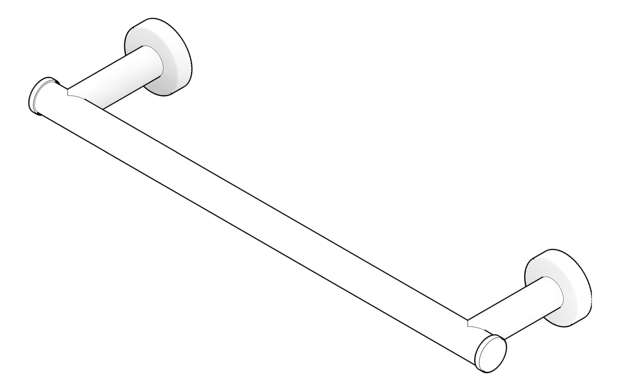 3D Documentation Image of TowelRail SurfaceMount Plumbline Buddy Progetto