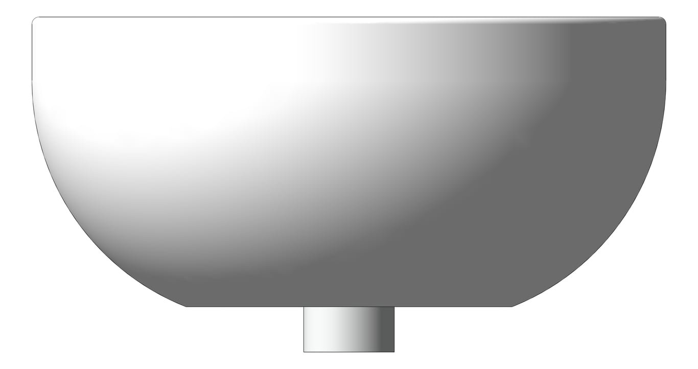 Left Image of Basin AboveCounter Plumbline Sfera Oval 50