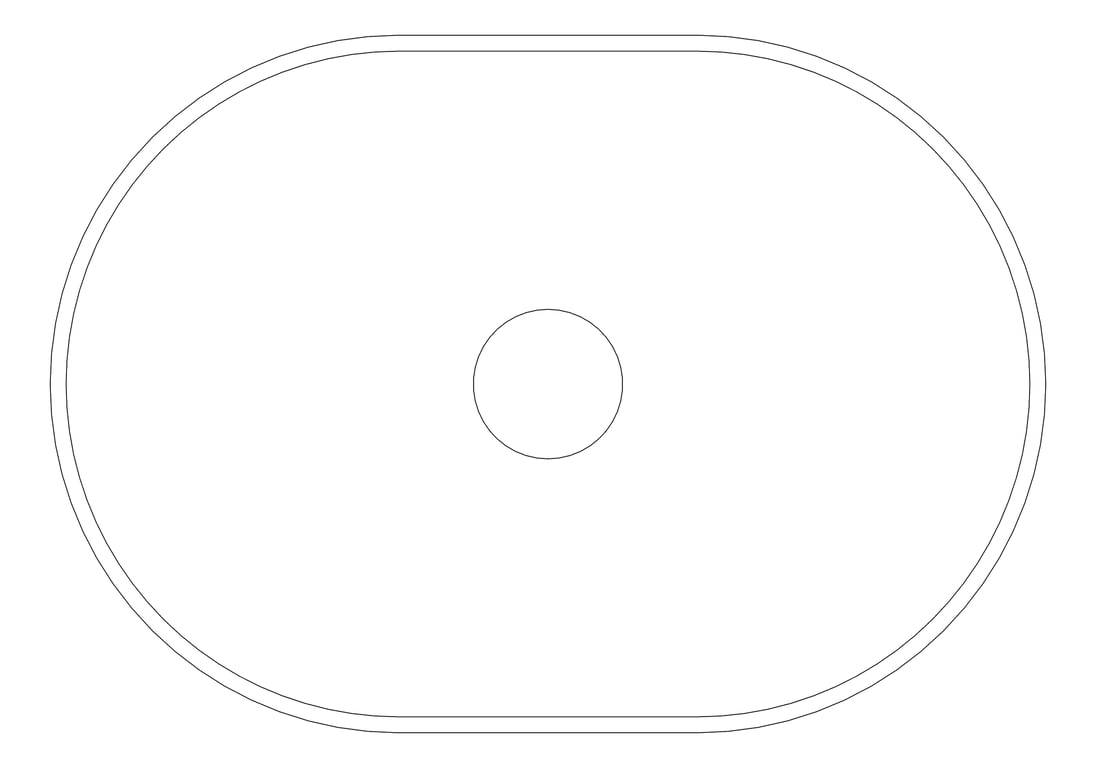 Plan Image of Basin AboveCounter Plumbline Sfera Oval 50