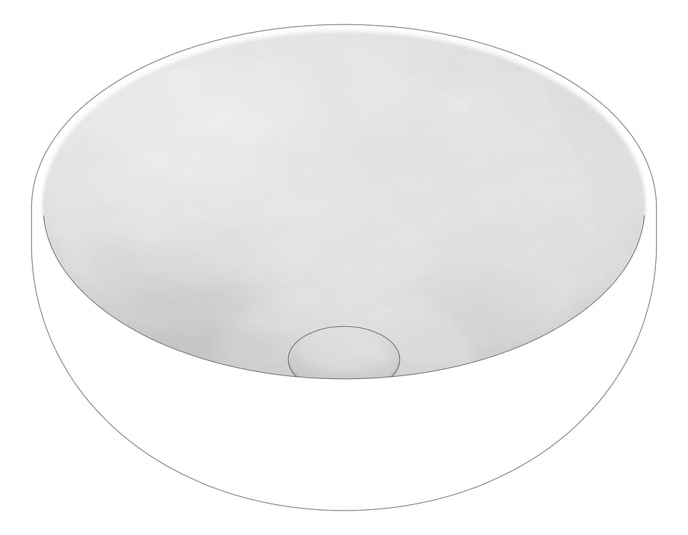 3D Documentation Image of Basin AboveCounter Plumbline Sfera Round