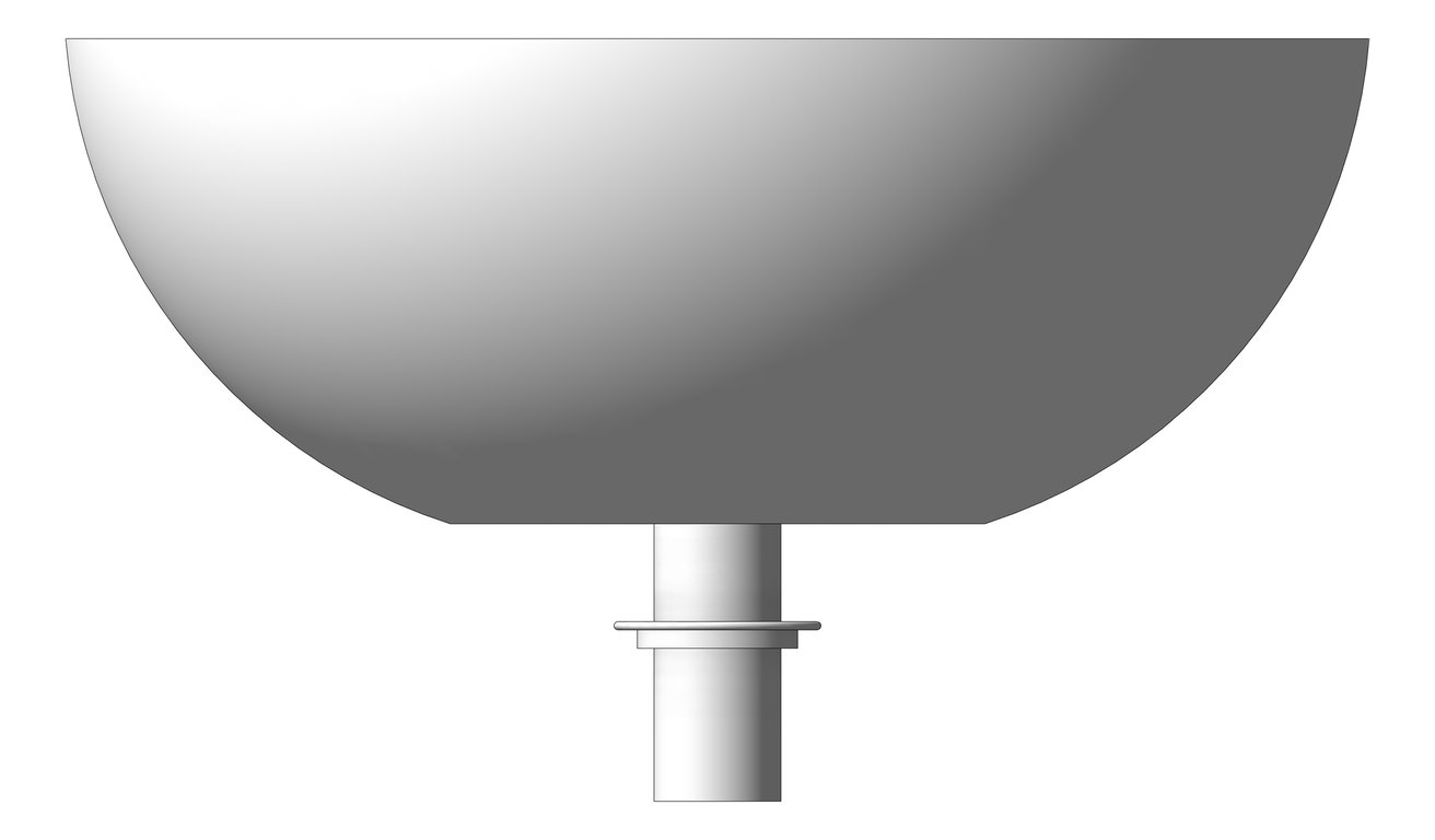 Front Image of Basin AboveCounter Plumbline SuperThin Round