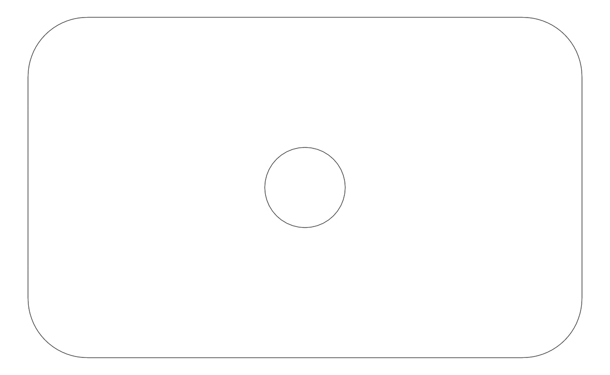 Plan Image of Basin UnderMount Plumbline SuperThin Rectangle 480