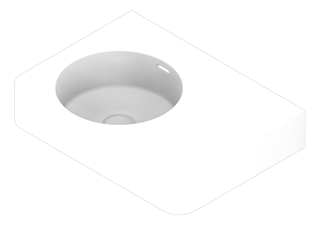 3D Documentation Image of Basin WallHung Plumbline Cirque Left