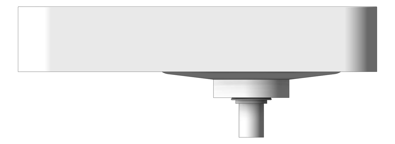 Front Image of Basin WallHung Plumbline Cirque Right